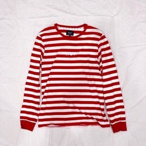 Official HUF Primary Red Striped Long Sleeve
